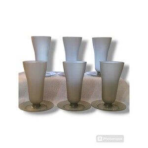 Vintage Gray Tupperware 754 Dessert Parfait Jello Pudding Cups Lids Set Of 6